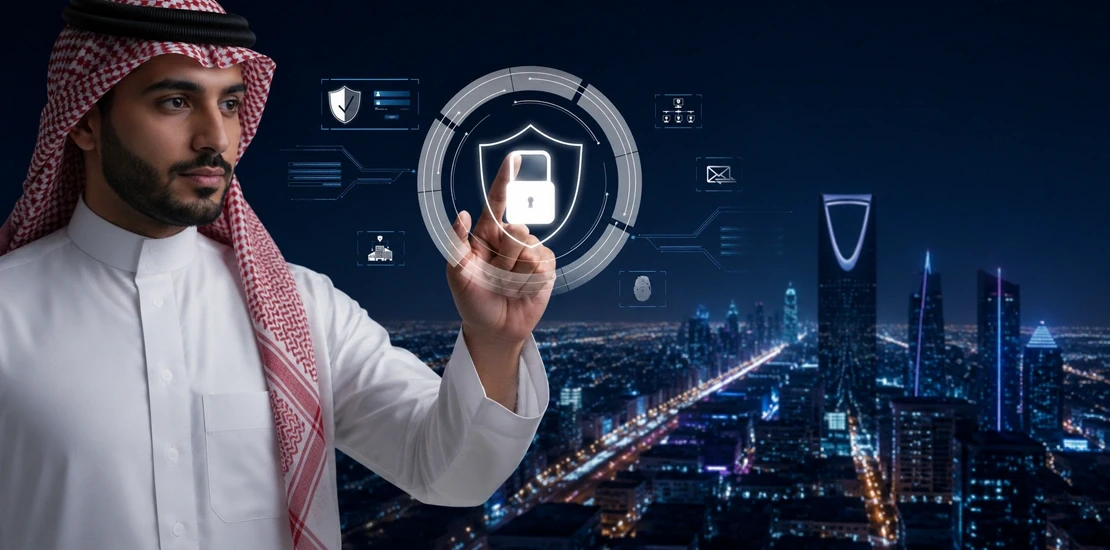 Saudi security consultant conducting a digital security consultation and risk assessment for advanced facility protection in Riyadh, Saudi Arabia.