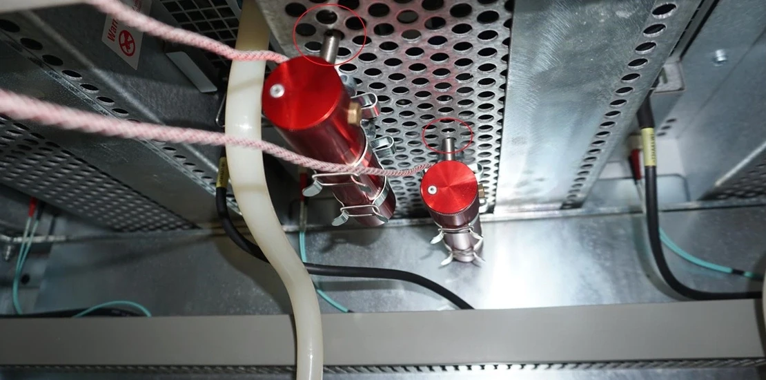 Control Circle team installing a waterless fire suppression system as part of a real project