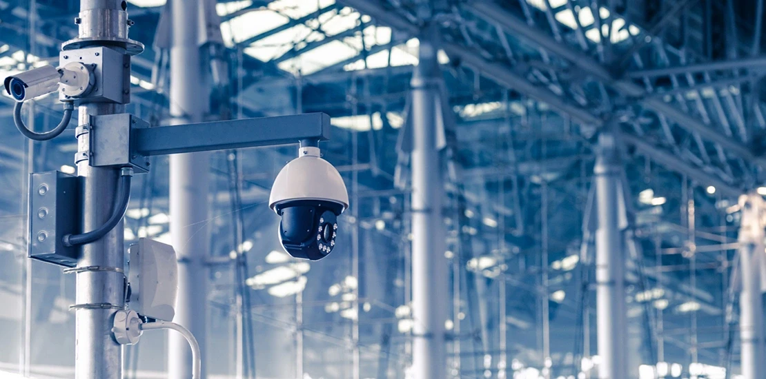 Control Circle team installing an industrial CCTV system as part of a real factory project