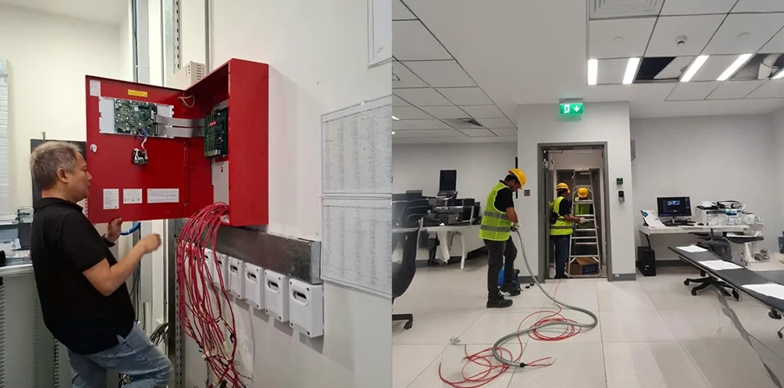 Control Circle Team Delivering an Integrated Security Project Control Circle team completing an integrated security systems project for a client facility