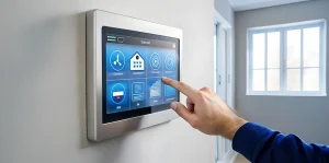 Best alarm systems company control panel showing alarm, camera, and access control integration